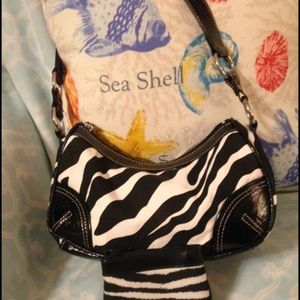 Vintage zebra shoulder bag